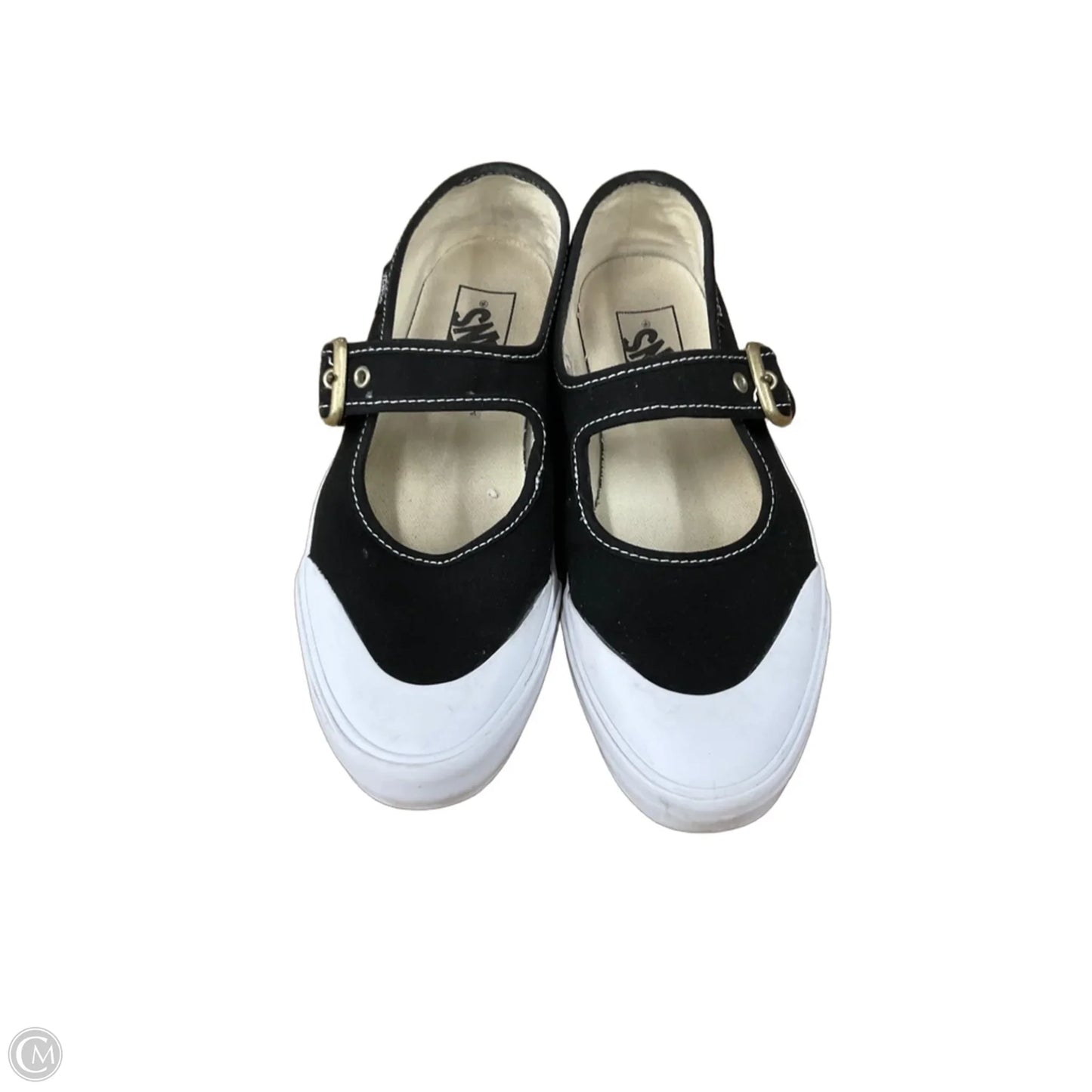 Shoes Flats By Vans In Black, Size: 7