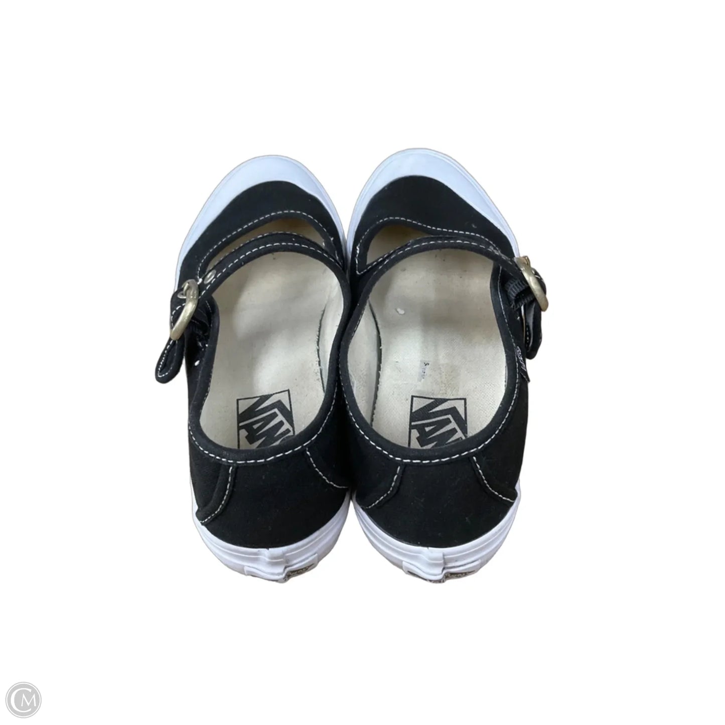 Shoes Flats By Vans In Black, Size: 7