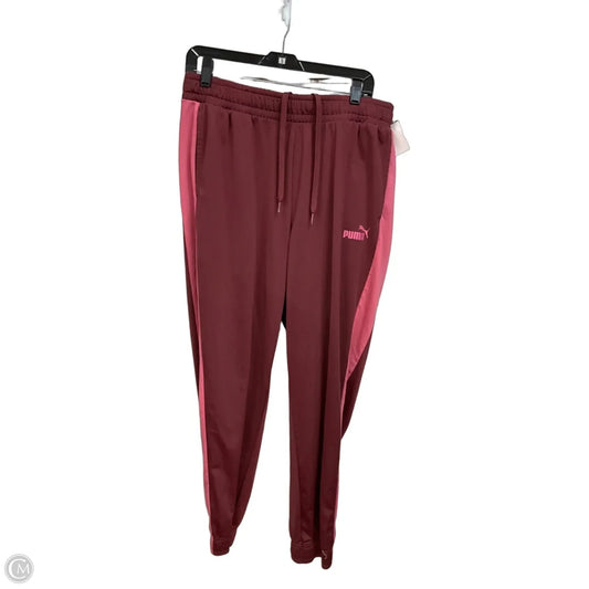 Athletic Pants By Puma In Maroon, Size: 1x