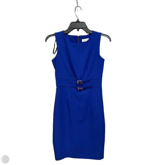 Dress Casual Short By Calvin Klein In Blue, Size: Xs