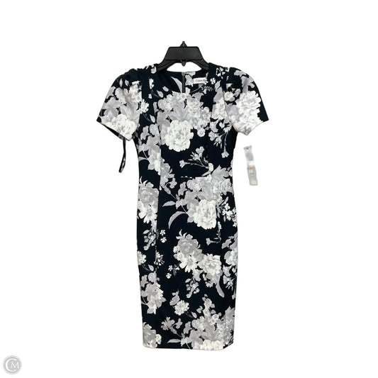 Dress Casual Short By Calvin Klein In Floral Print, Size: Xsp