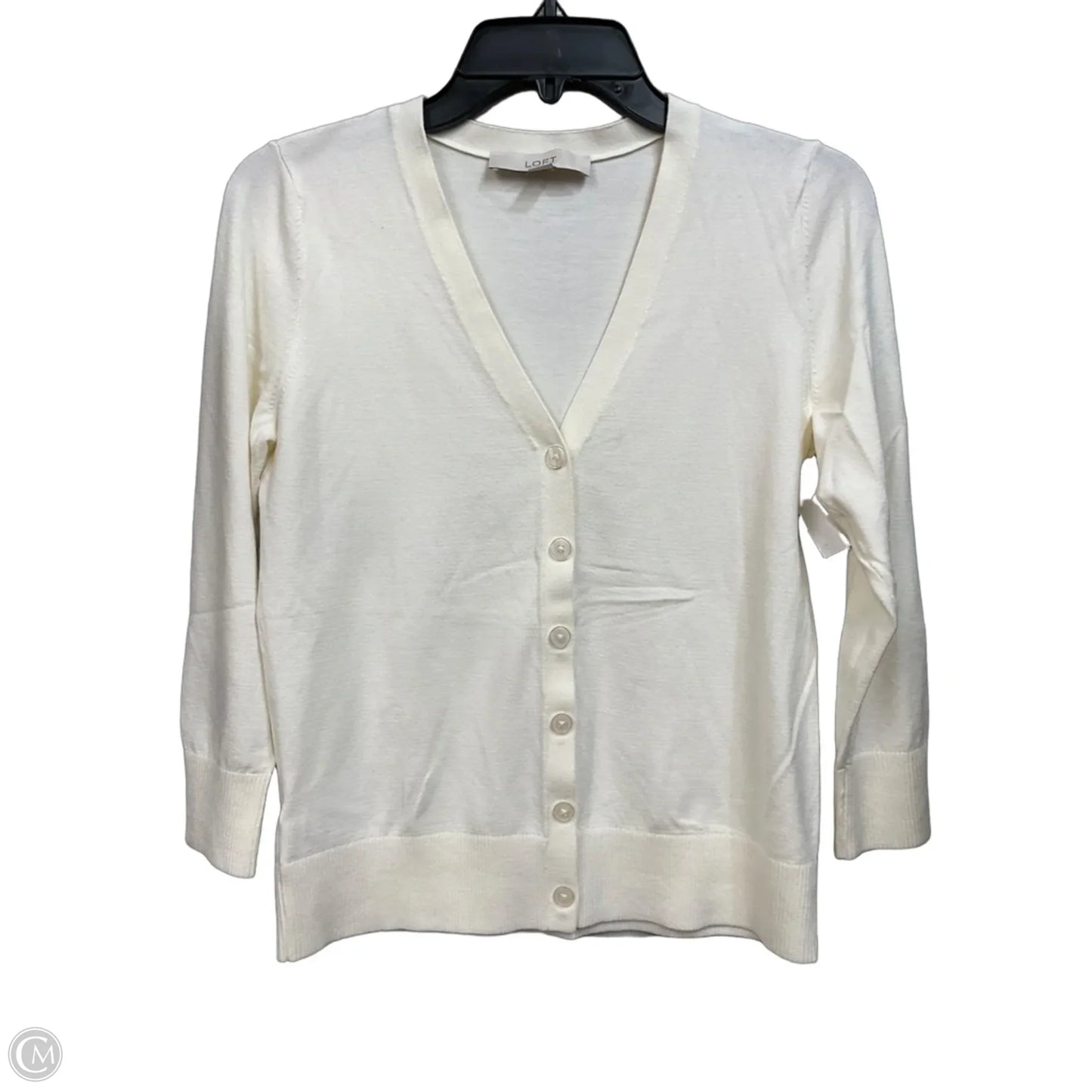 Cardigan By Loft In Cream, Size: S