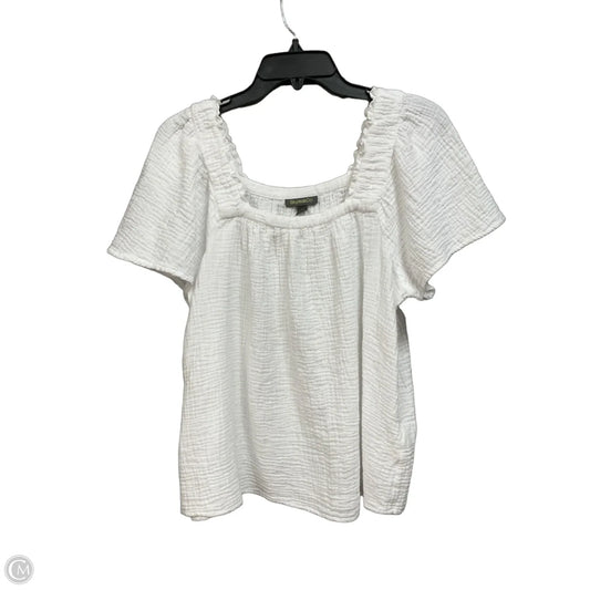 Top Short Sleeve By Style And Company In White, Size: L
