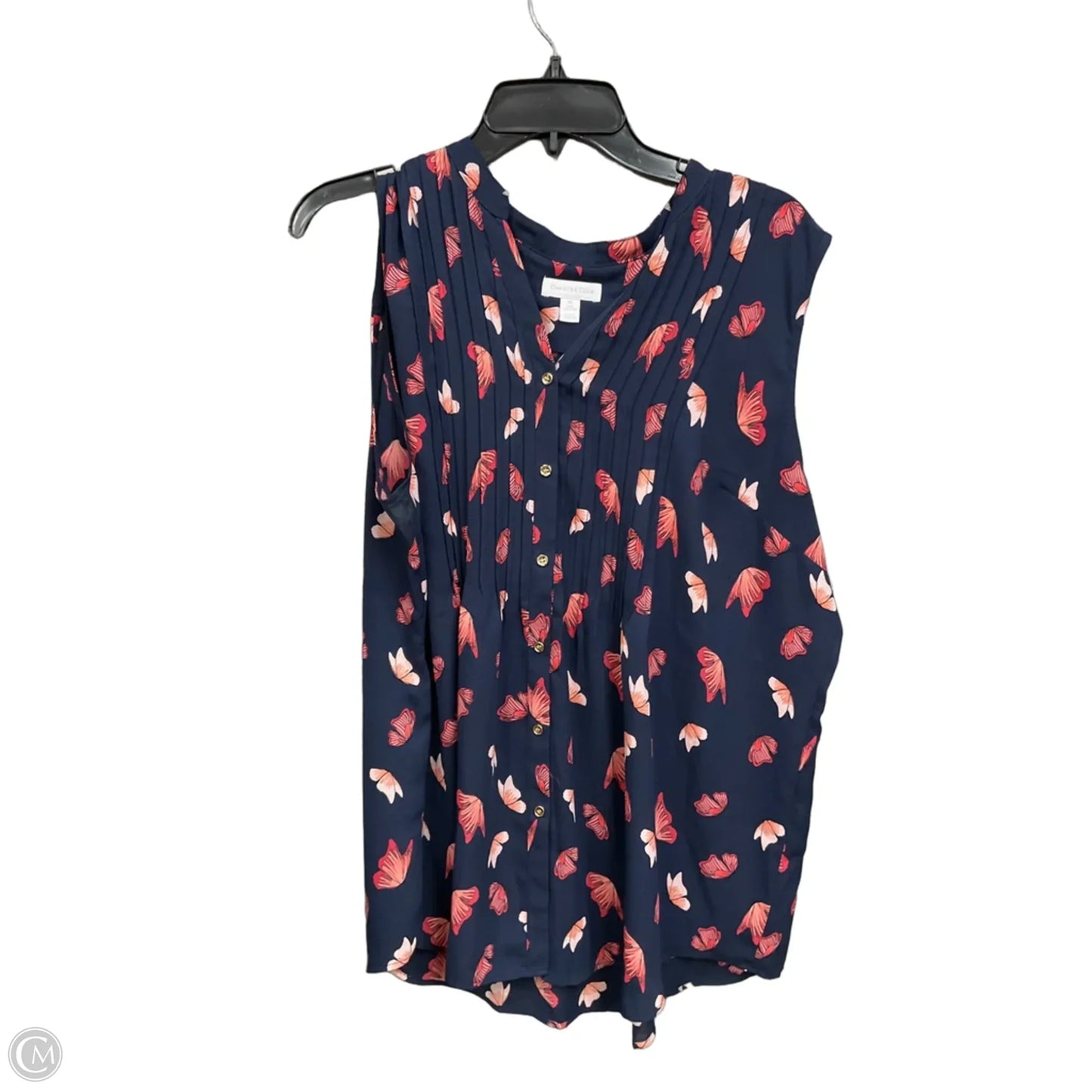 Blouse Sleeveless By Charter Club In Floral Print, Size: Xl