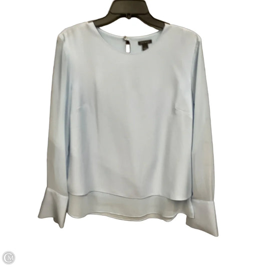 Blouse Long Sleeve By Ann Taylor In Blue, Size: S