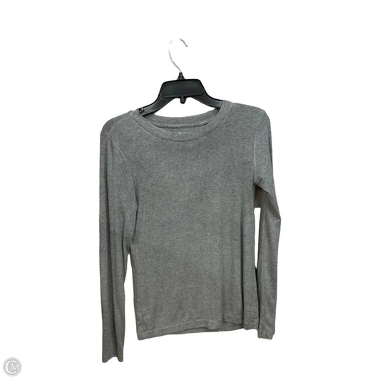 Top Long Sleeve Basic By Loft In Grey, Size: M