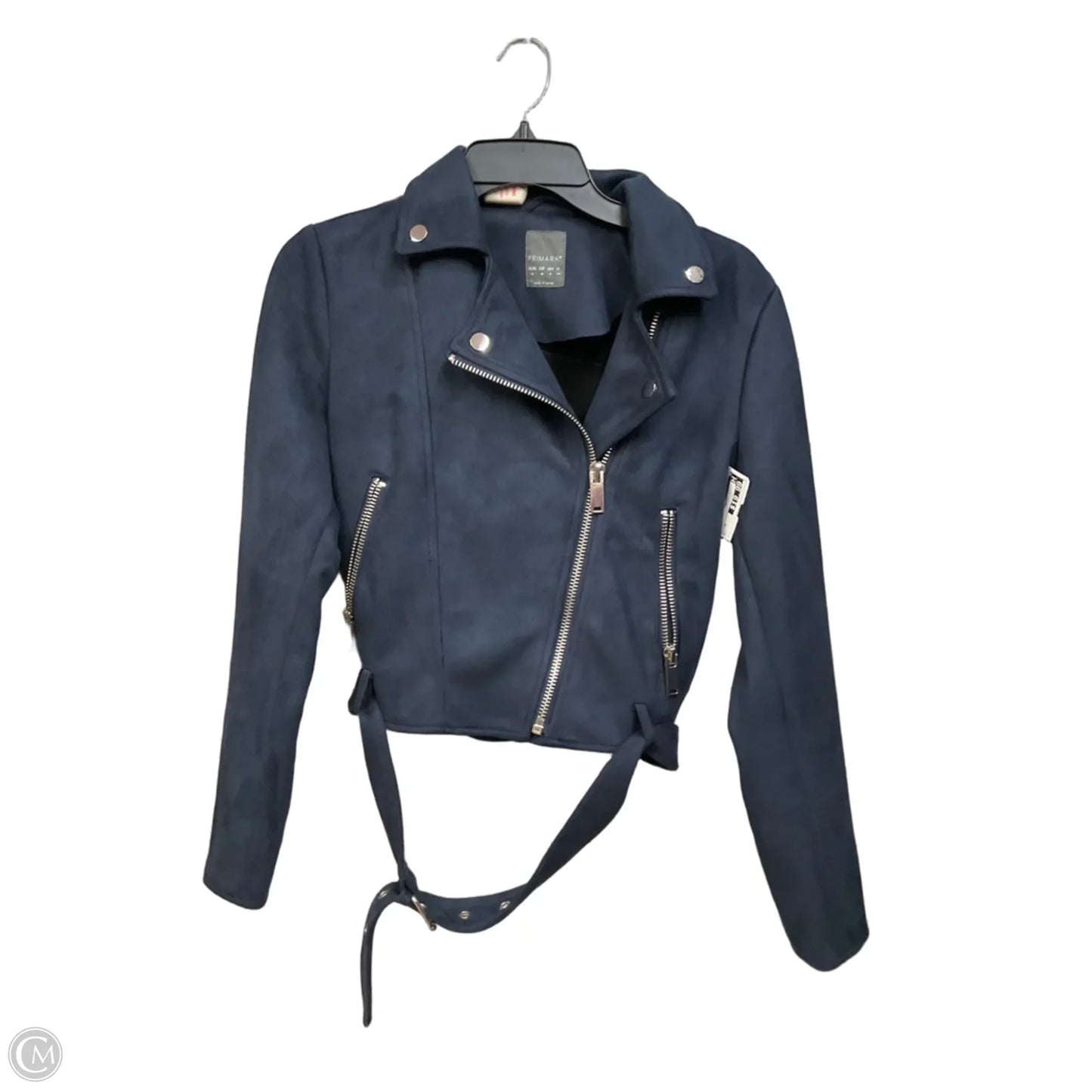 Jacket Moto By Primark In Blue, Size: M