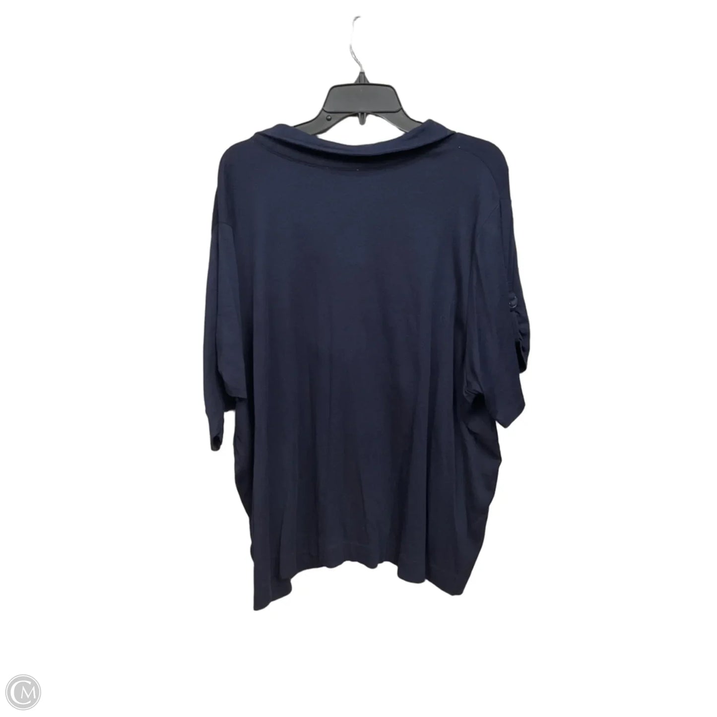 Top Short Sleeve By Calvin Klein In Navy, Size: 3x