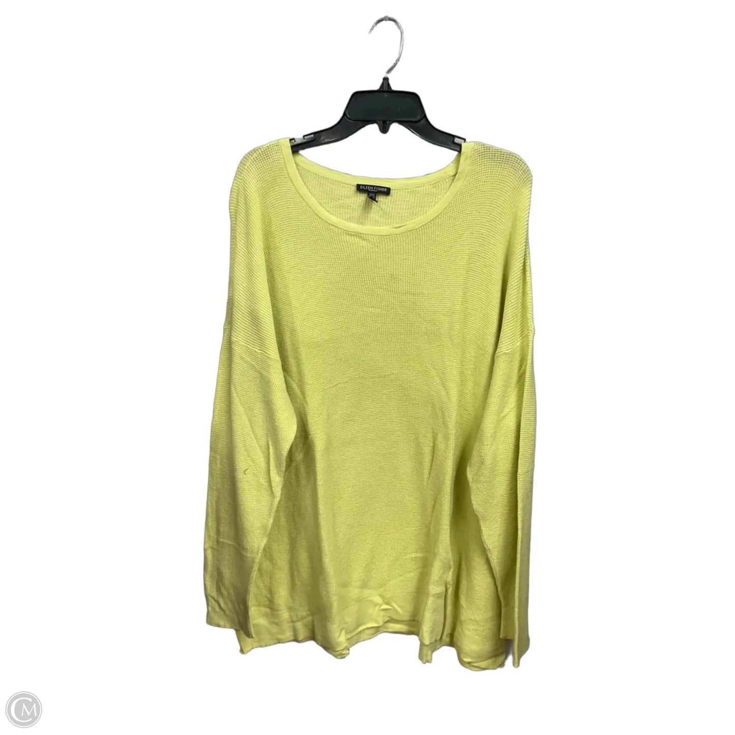 Top Long Sleeve By Eileen Fisher In Green, Size: 3x