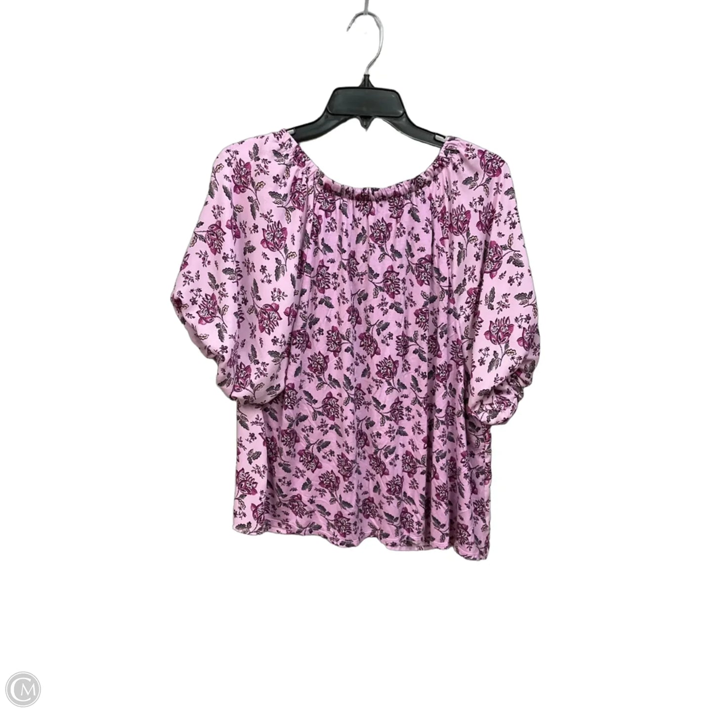 Top Short Sleeve By Loft In Purple, Size: Xl