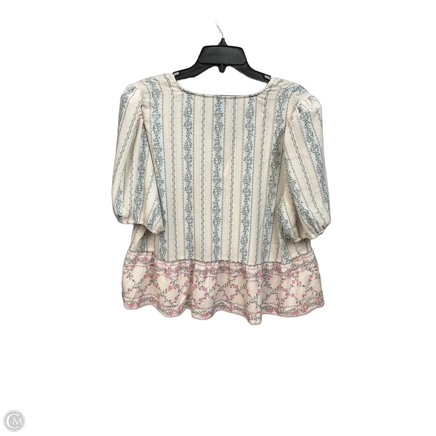 Top Short Sleeve By Cece In Tan, Size: Xl