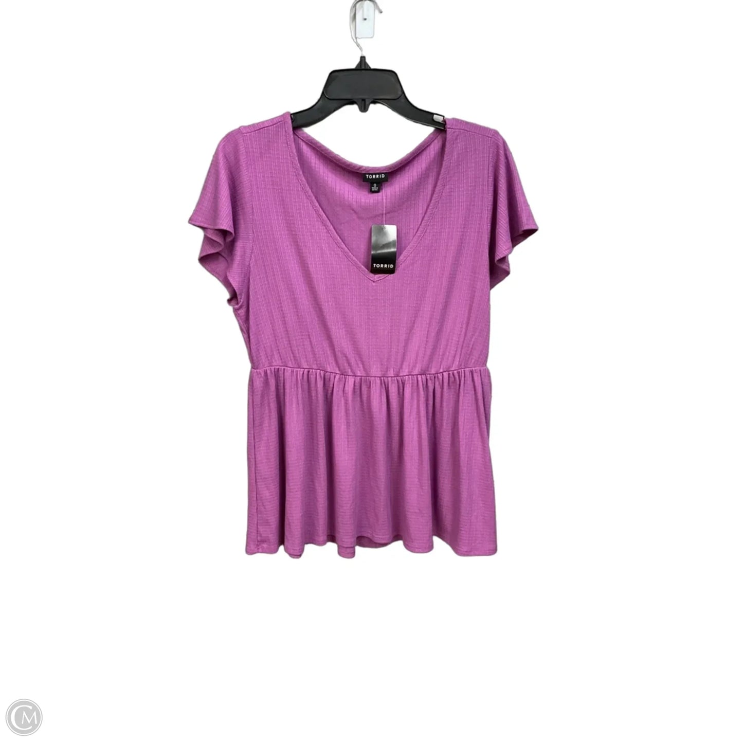 Top Short Sleeve By Torrid In Purple, Size: L