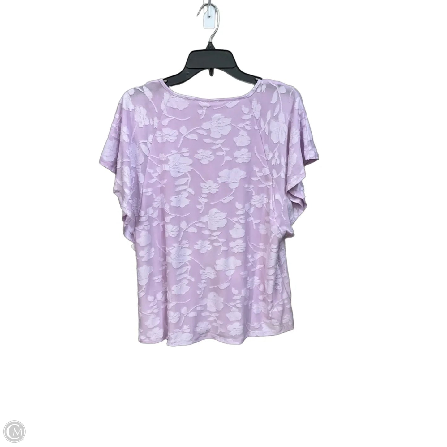 Top Short Sleeve By Chicos In Purple, Size: L