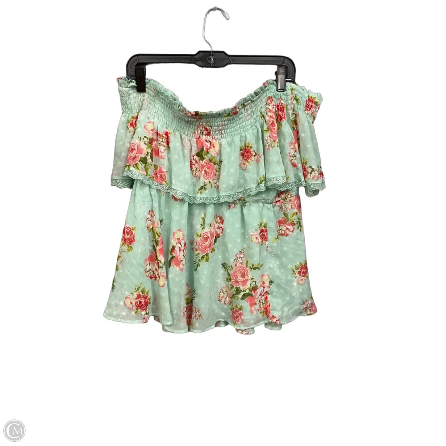 Top Short Sleeve By Torrid In Teal, Size: L