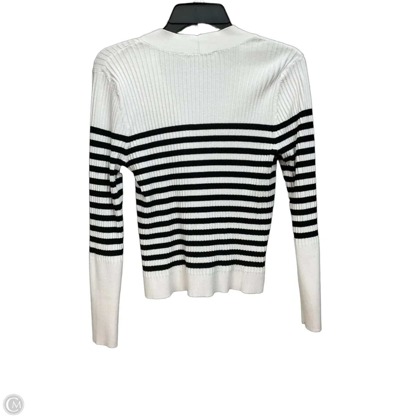 Cardigan By Loft In Striped Pattern, Size: M