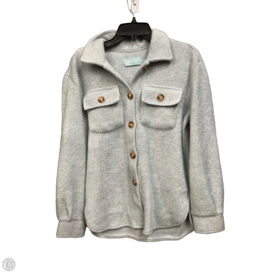 Jacket Shirt By Clothes Mentor In Blue, Size: Xs