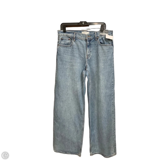 Jeans Wide Leg By Abercrombie And Fitch In Blue Denim, Size: 8