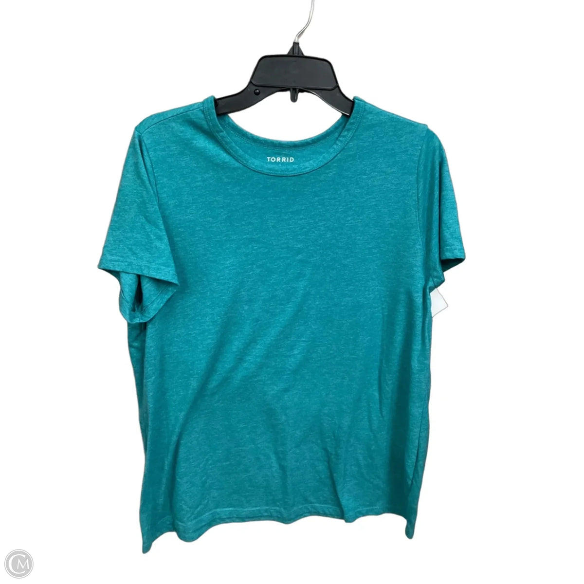 Top Short Sleeve Basic By Torrid In Teal, Size: 1x