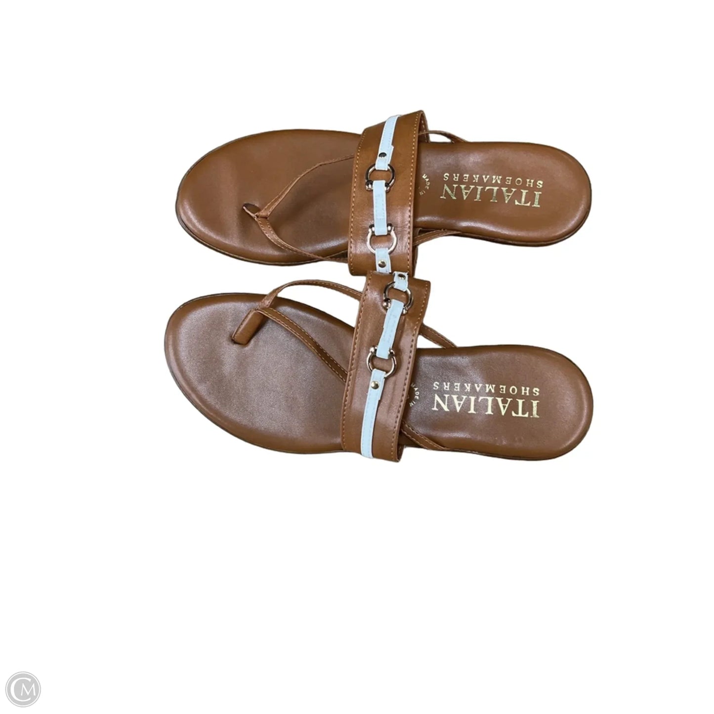 Sandals Flats By Italian Shoemakers In Brown, Size: 7.5