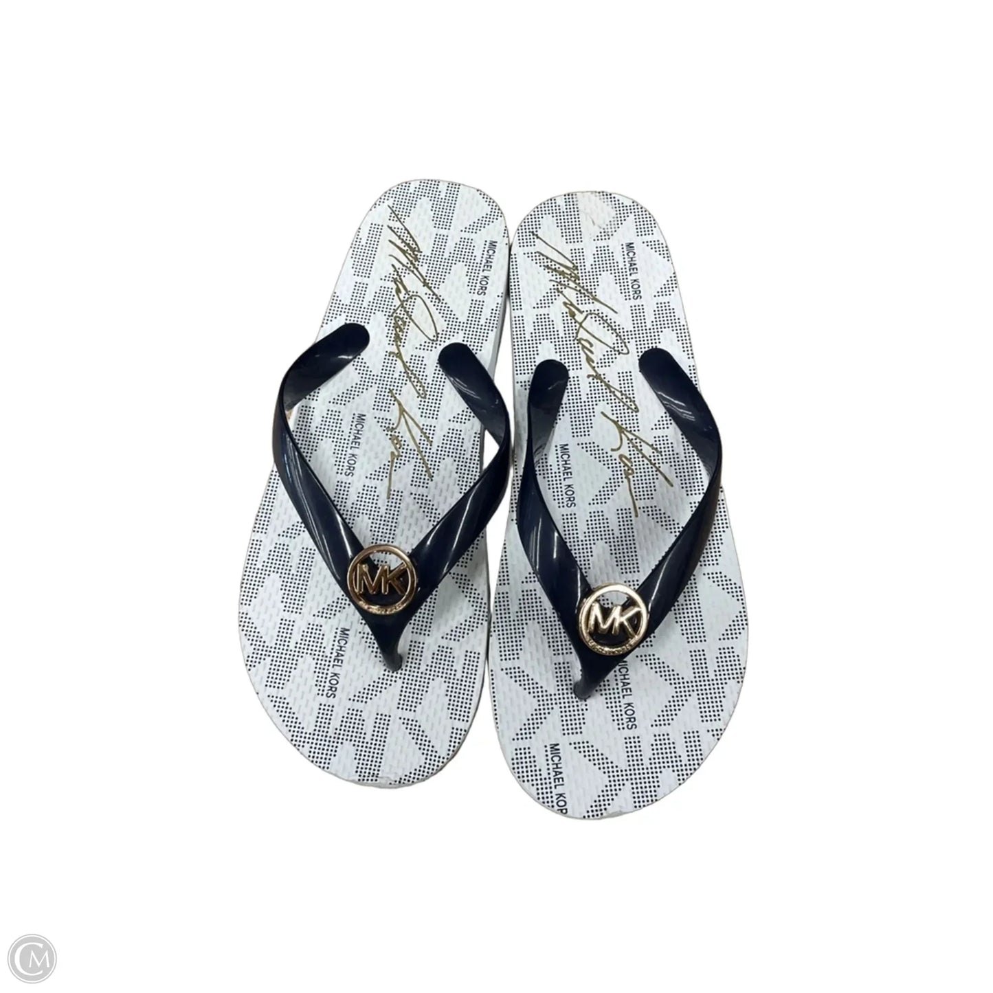 Sandals Flats By Michael By Michael Kors In Blue, Size: 7