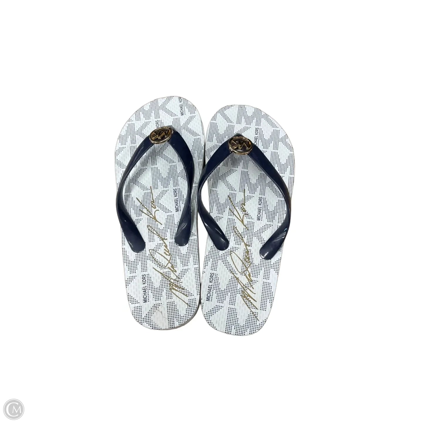 Sandals Flats By Michael By Michael Kors In Blue, Size: 7