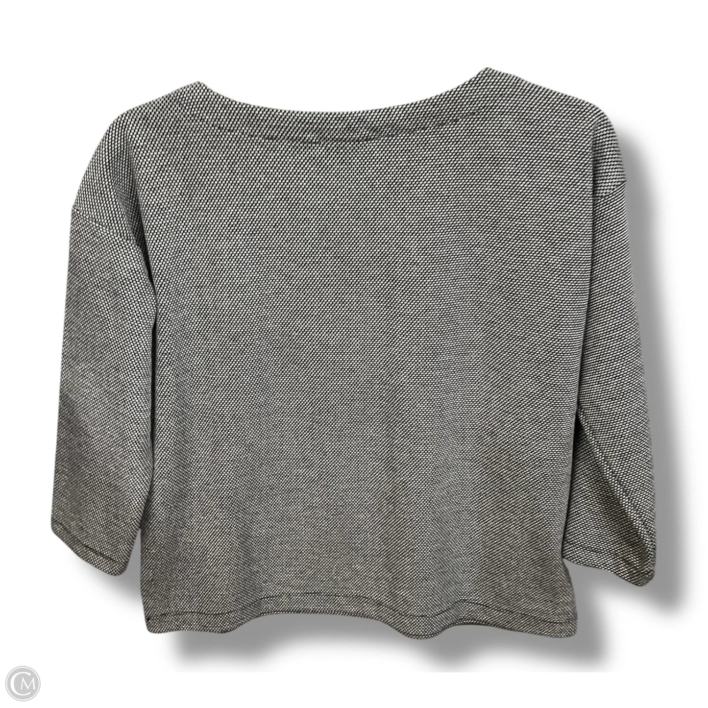 Top 3/4 Sleeve By Tahari In Black & White, Size: M