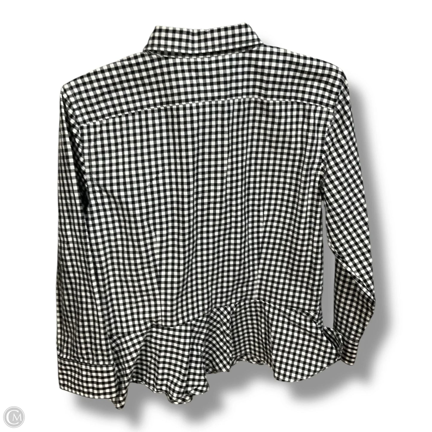 Blouse Long Sleeve By Ralph Lauren In Checkered Pattern, Size: M