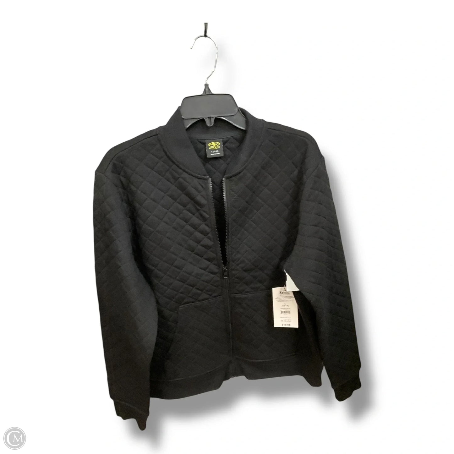 Athletic Jacket By Athletic Works In Black, Size: L