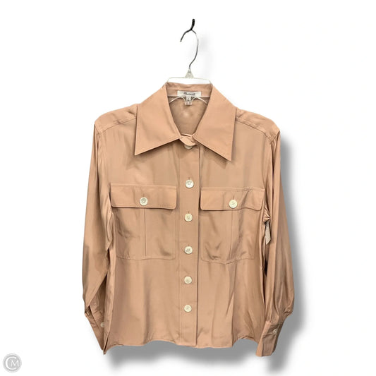 Blouse Long Sleeve By Madewell In Mauve, Size: S