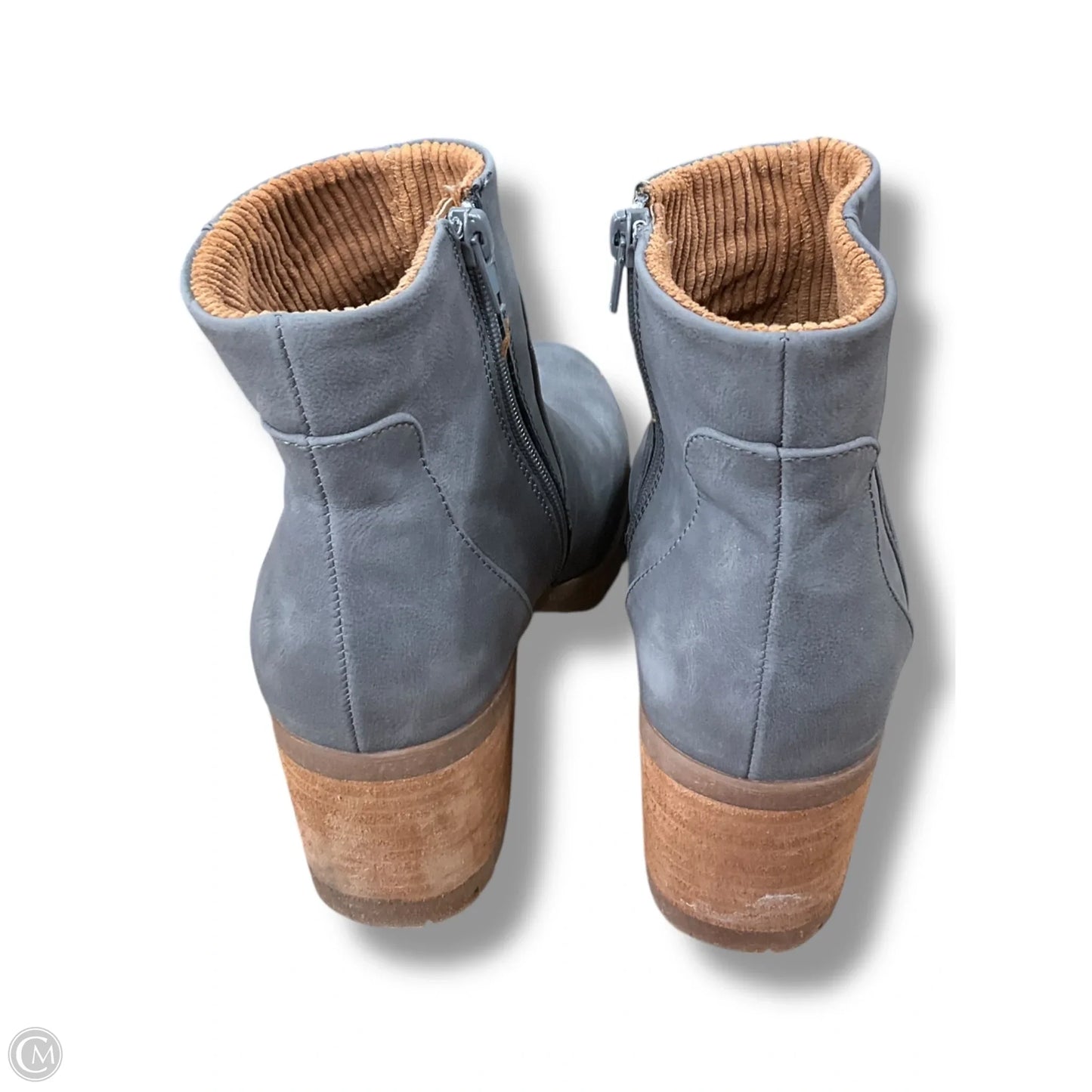 Boots Ankle Heels By Korks In Grey, Size: 8