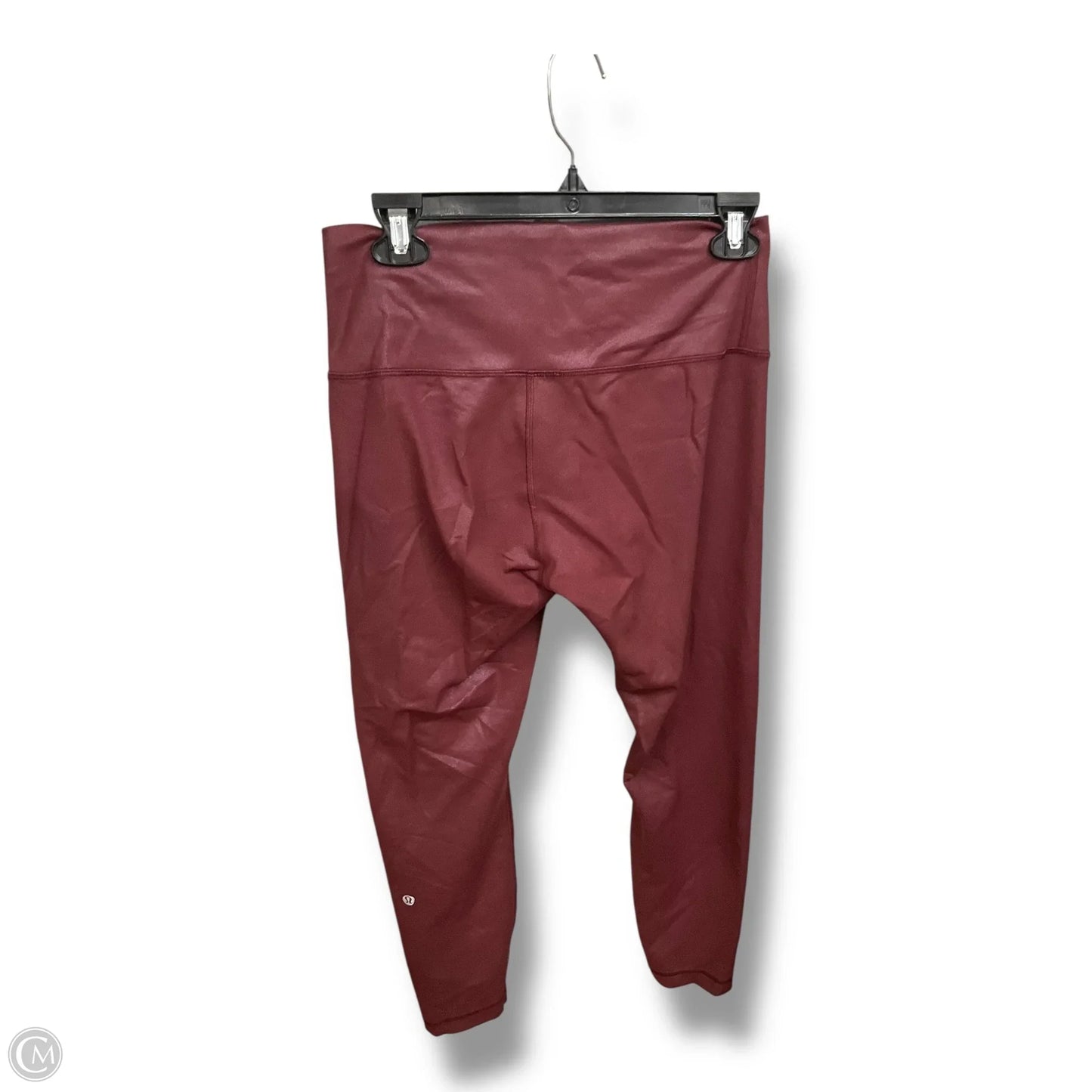 Athletic Capris By Lululemon In Maroon, Size: M