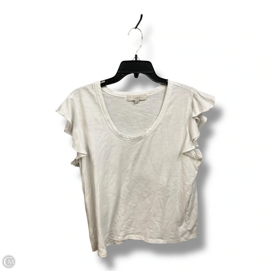 Top Sleeveless By Loft In White, Size: Xl