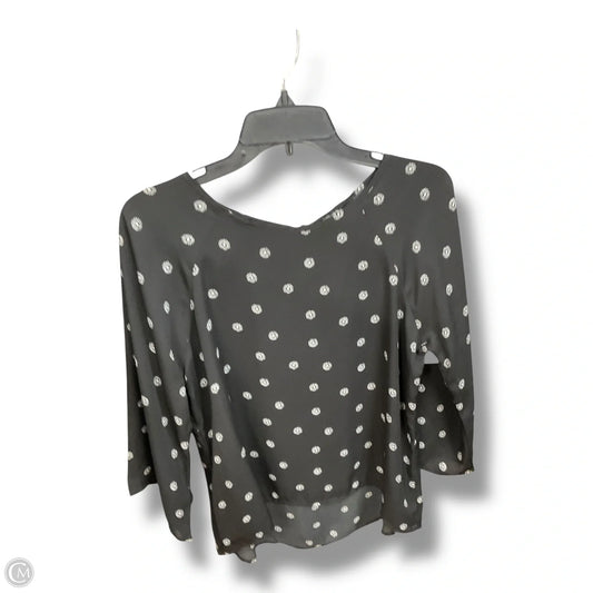 Blouse 3/4 Sleeve By Paparazzi In Black & White, Size: M