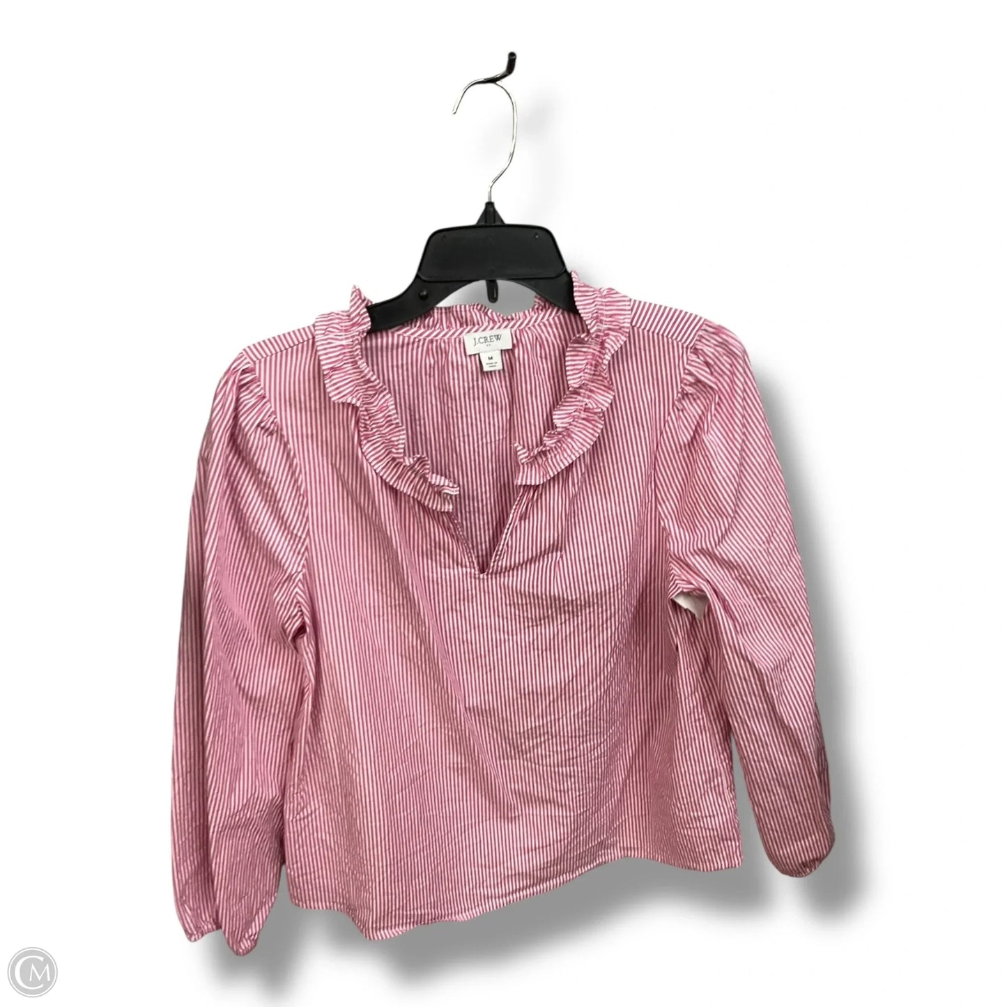 Top Long Sleeve By J. Crew In Striped Pattern, Size: M