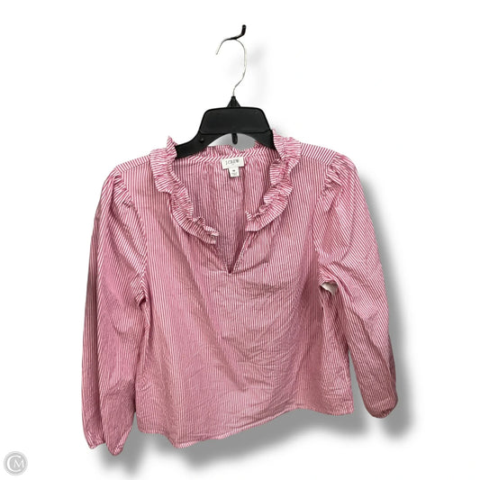 Top Long Sleeve By J. Crew In Striped Pattern, Size: M