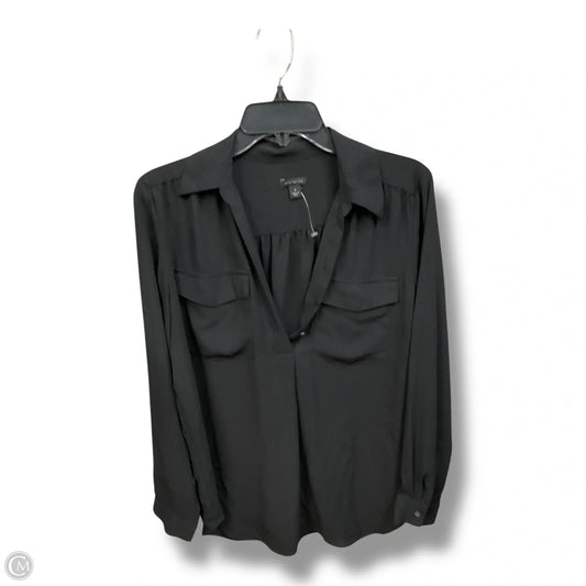 Blouse Long Sleeve By Ann Taylor In Black, Size: M