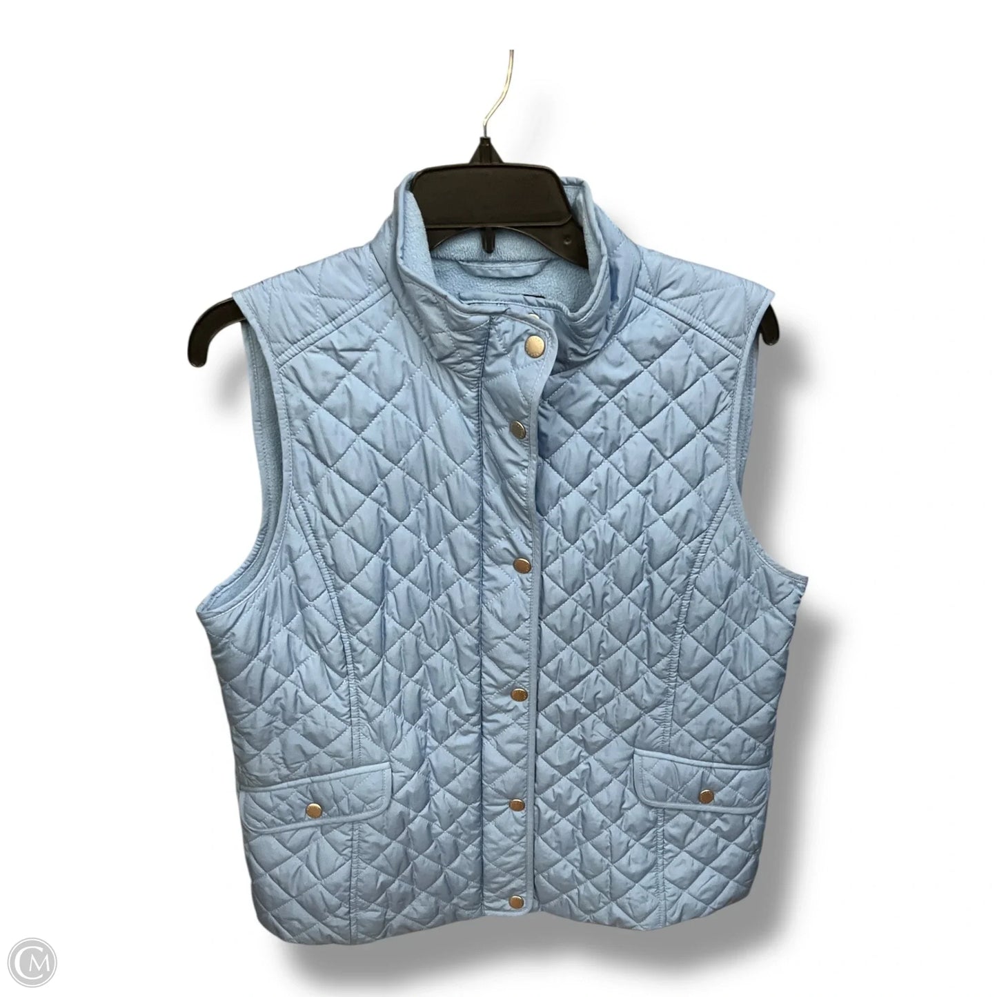 Vest Puffer & Quilted By Talbots In Blue, Size: Lp