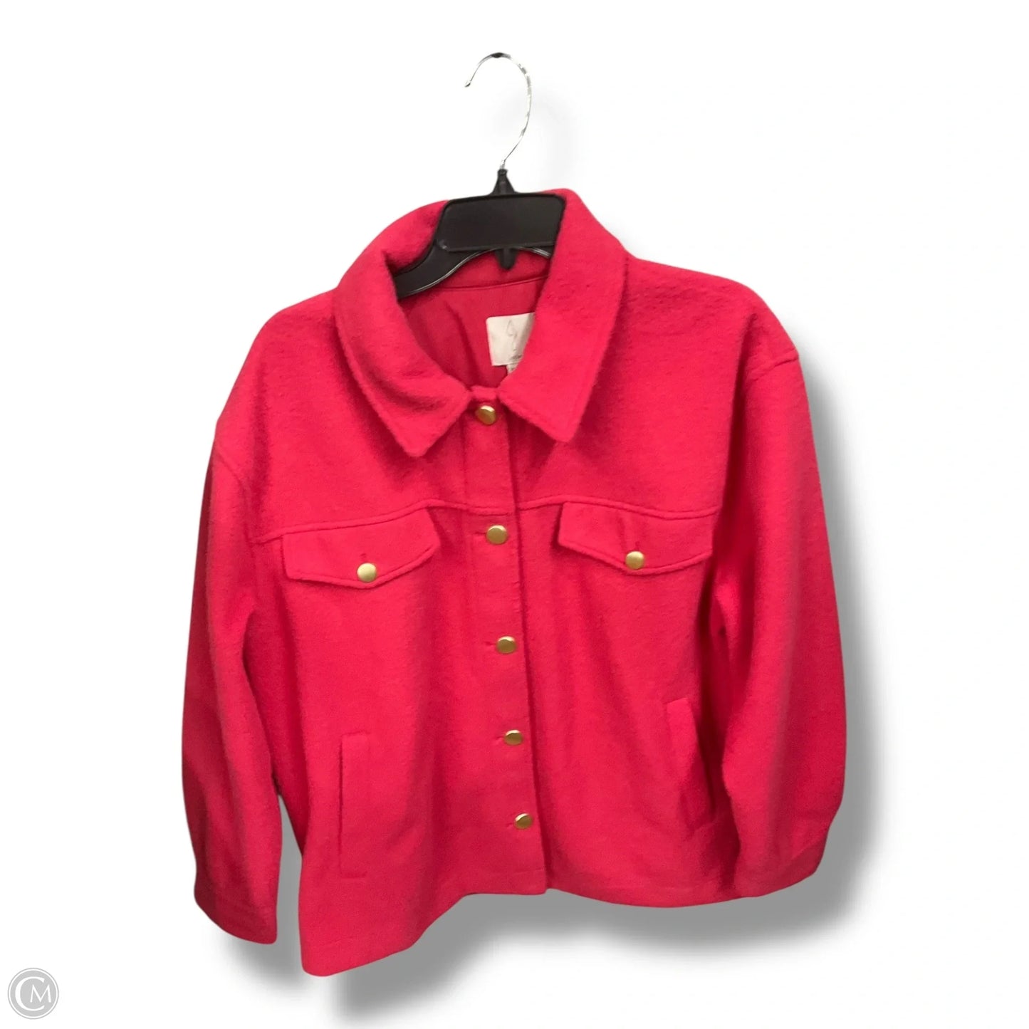 Jacket Shirt By Joie In Pink, Size: Xl
