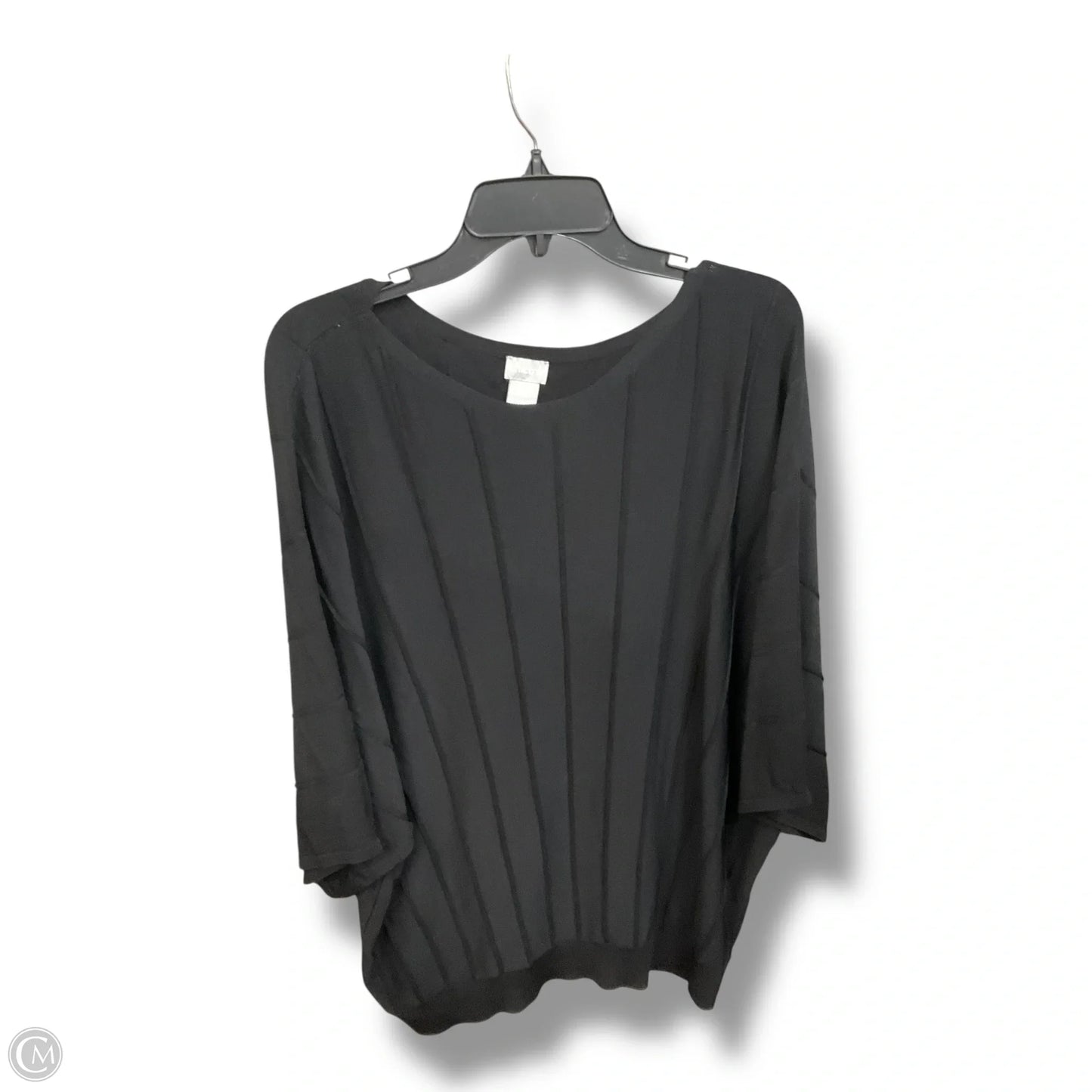 Top Short Sleeve By Chicos In Black, Size: Xl