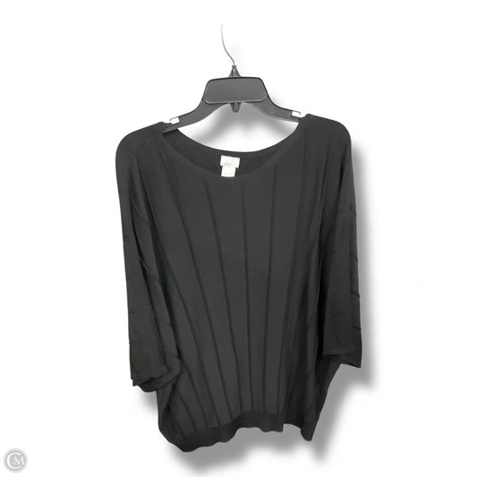 Top Short Sleeve By Chicos In Black, Size: Xl