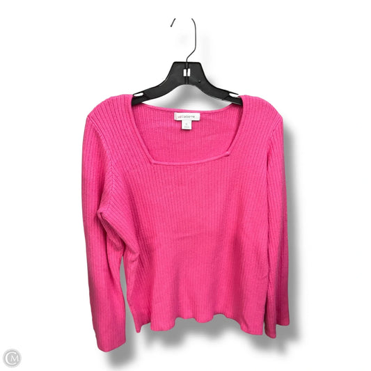Top Long Sleeve By Liz Claiborne In Pink, Size: Xl