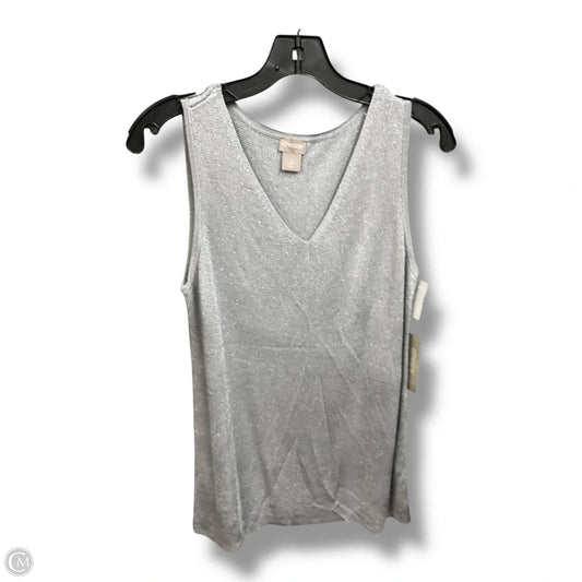Top Sleeveless By Chicos In Grey, Size: L