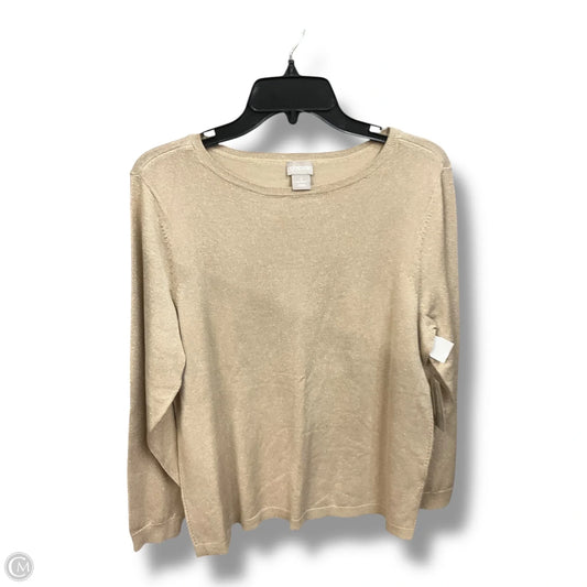 Top Long Sleeve By Chicos In Tan, Size: L