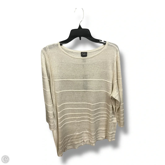 Top 3/4 Sleeve By Chicos In Tan, Size: Xlp