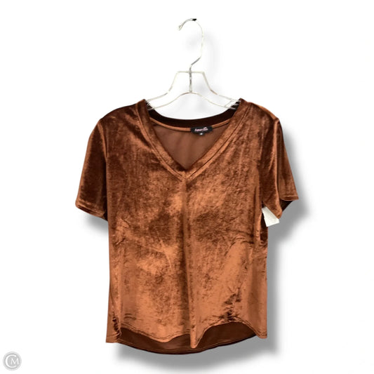 Top Short Sleeve By Amaryllis In Brown, Size: M