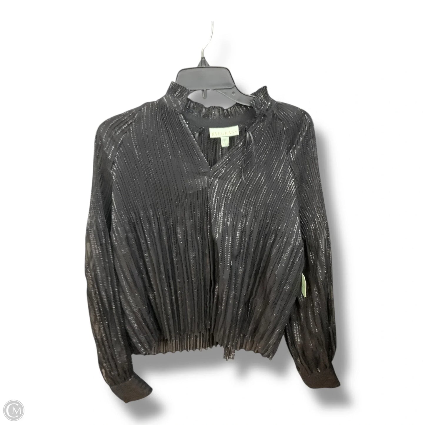 Blouse Long Sleeve By Ryegrass In Black, Size: S