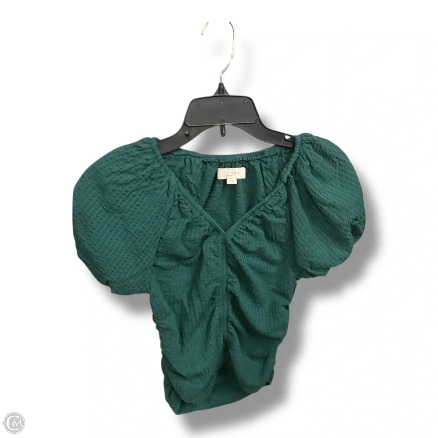 Top Short Sleeve By Loft In Grey, Size: S