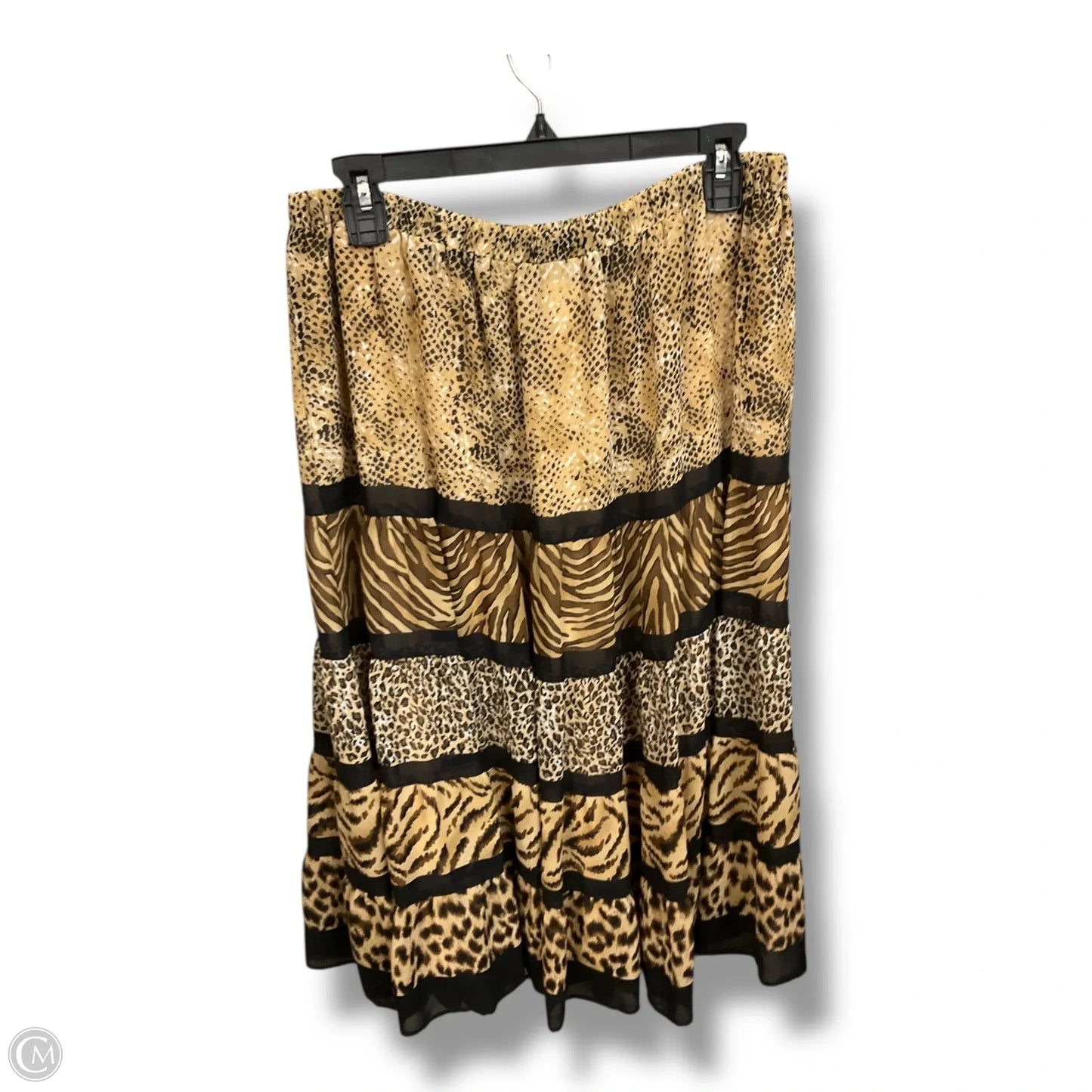 Skirt Maxi By Alfred Dunner In Animal Print, Size: L