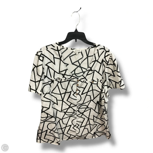 Top Short Sleeve By Clothes Mentor In Black & White, Size: 2x