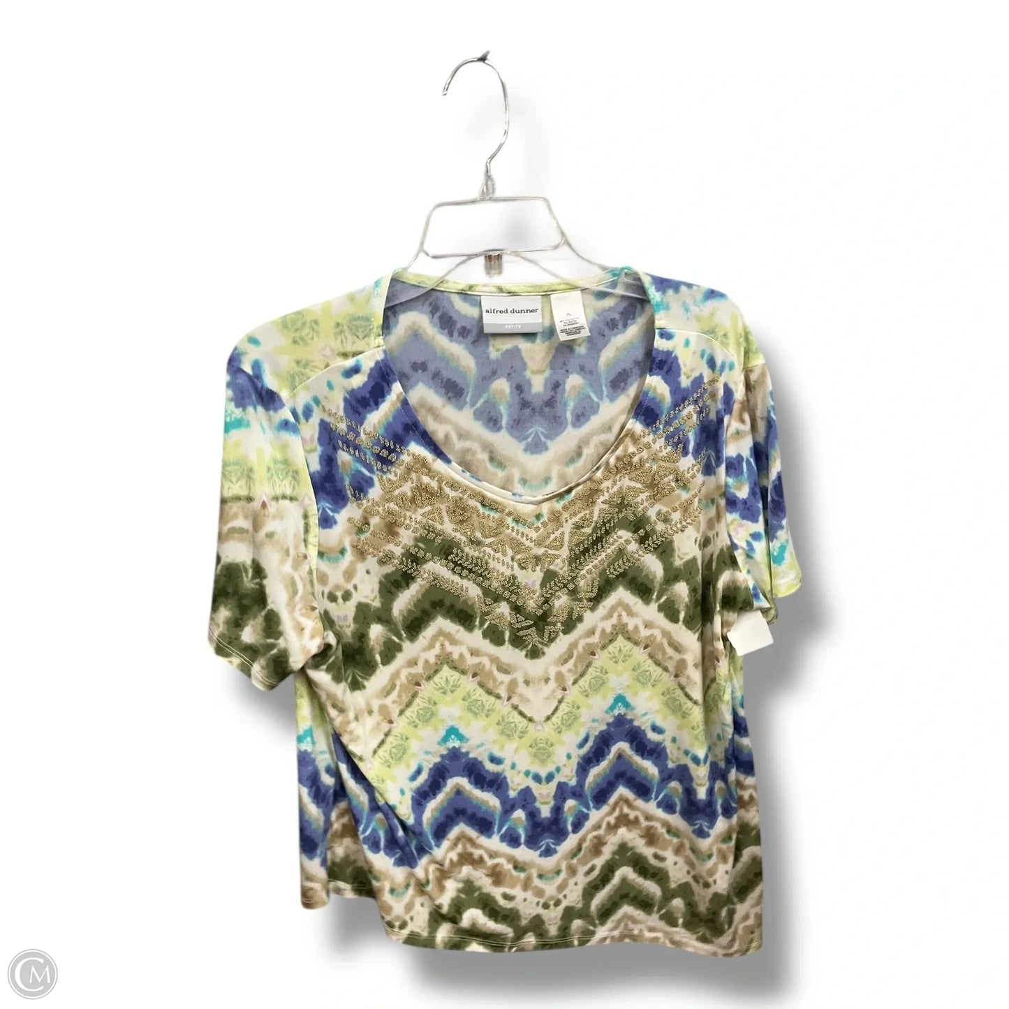 Top Short Sleeve By Alfred Dunner In Green, Size: Lp